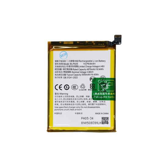 Bateria BLPA05 para Oppo Reno 10 5G/CPH2531 5000mAh